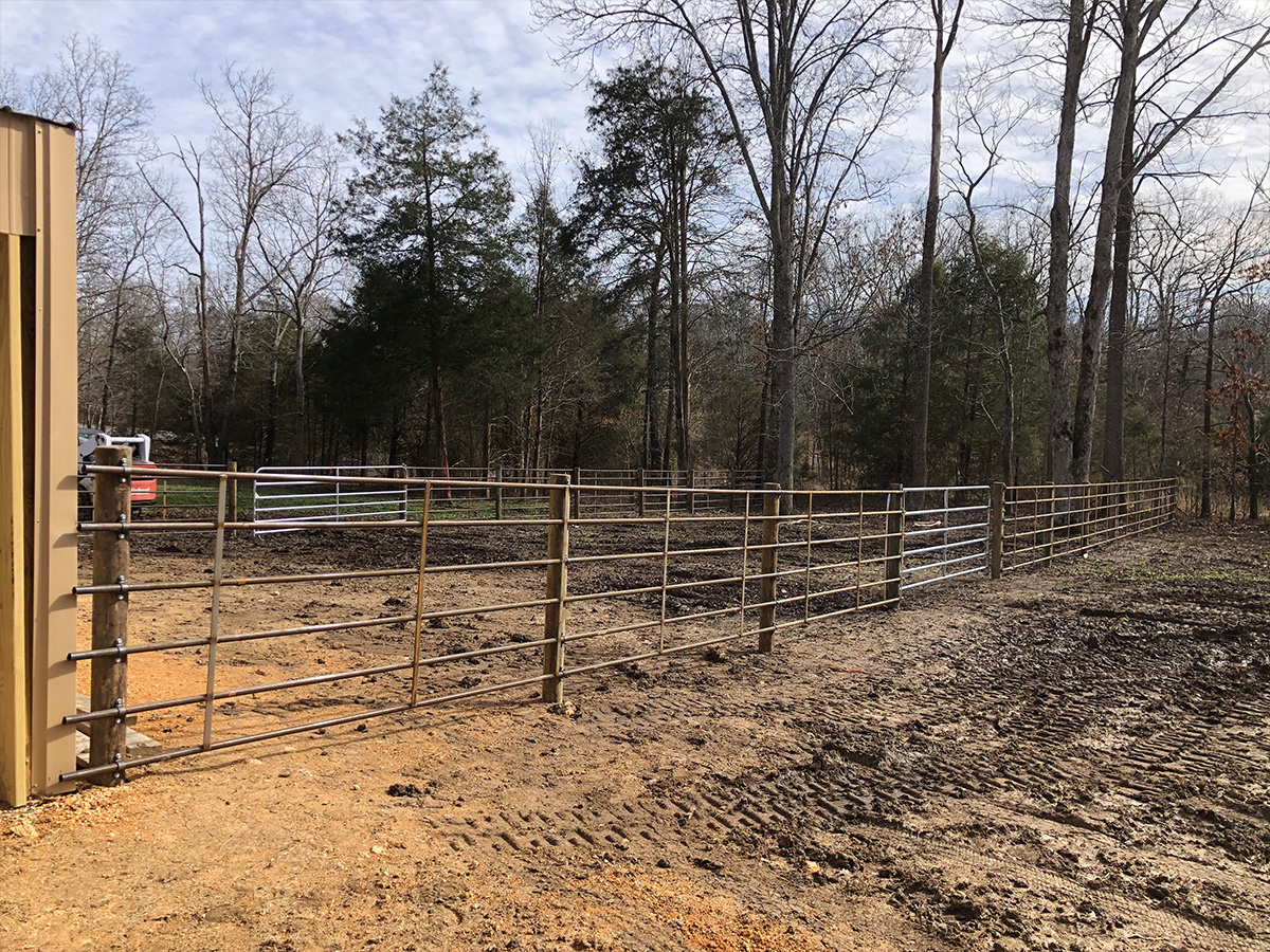 Recent Horse Fence built by Circle W Fence in Santa Fe Tennessee.